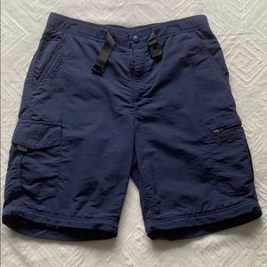 Men’s blue NordicTrack cargo shorts size 34W x 32L